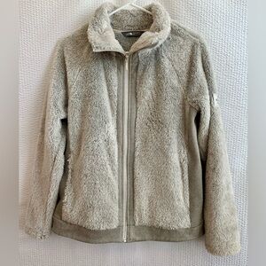 The North Face Women's Gray Teddy Zip Up Winter Jacket Size: Medium
